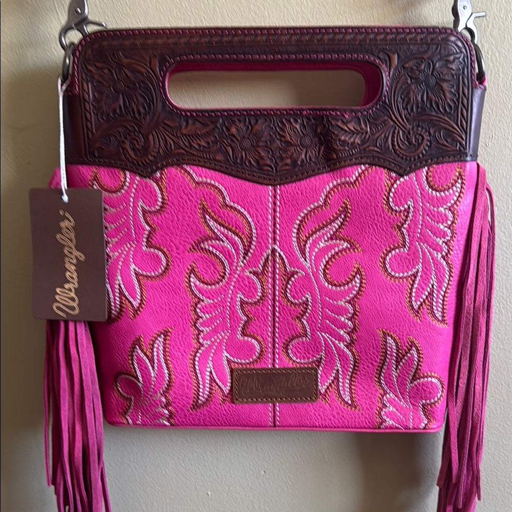 Wrangler Pink and Brown Women's Bag - Picture 5 of 9